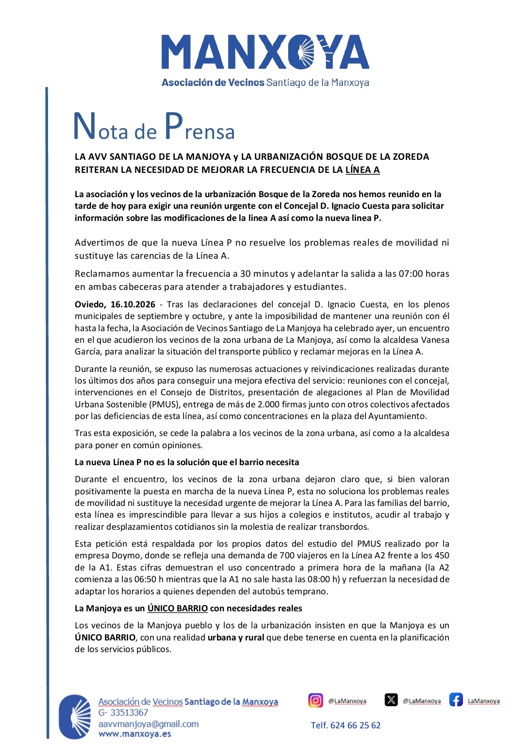 NOTA DE PRENSA